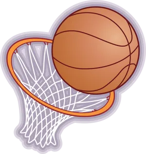 Basketball Hoop Score Illustration PNG Image