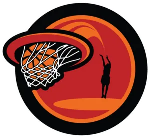 Basketball Hoop Silhouette Logo PNG Image