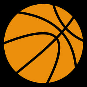 Basketball Icon Simple Graphic PNG image with transparent background