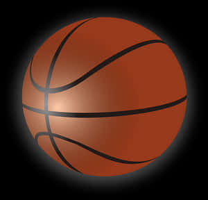 Basketball Iconon Black Background PNG image with transparent background