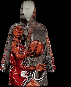 Basketball Legend Hoodie Design PNG image with transparent background