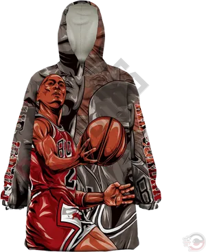 Basketball Legend Hoodie Design PNG Image