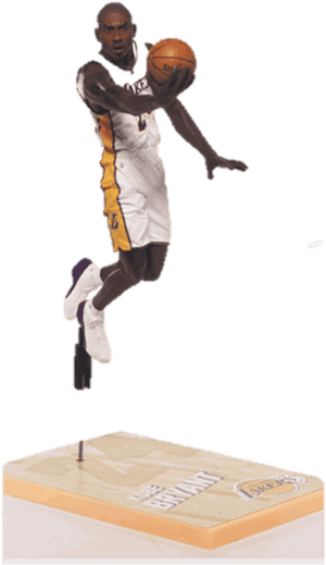 Basketball Player Action Figure Dunk Pose PNG image with transparent background