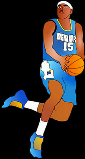 Basketball_ Player_ In_ Blue_15 PNG image with transparent background