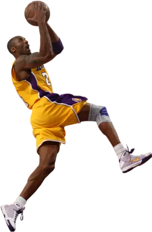 Basketball Player Mid Air Dunk Attempt PNG Image