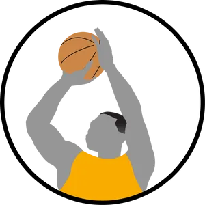 Basketball Player Shooting Clipart PNG Image