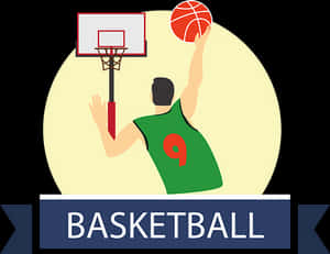 Basketball Player Shooting Graphic PNG with transparent background
