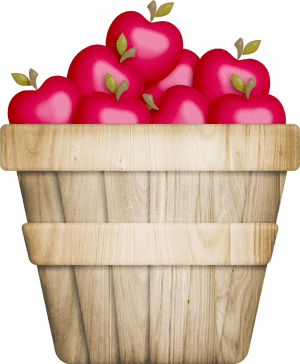 Basketof Red Apples PNG image with transparent background