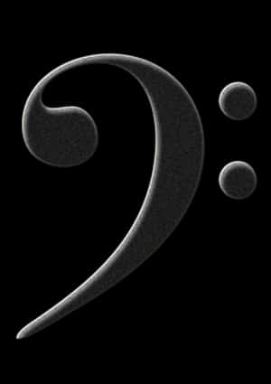 Bass Clef Symbolon Black Background PNG with transparent background