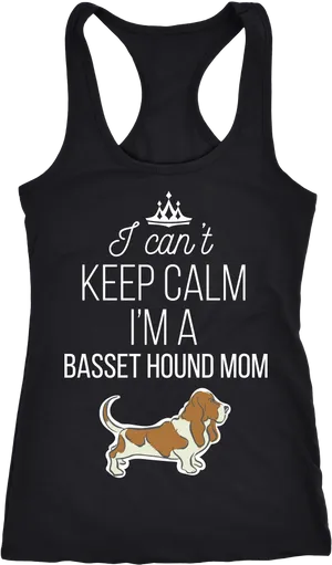 Basset Hound Mom Tank Top PNG Image