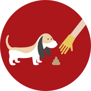 Basset Hound Potty Training Illustration PNG Image