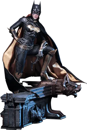 Batgirl Statue Pose PNG Image