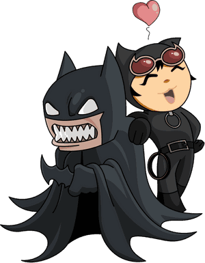 Batman Clipart Svg - Catwoman And Batman Anime, HD Png Download PNG image with transparent background
