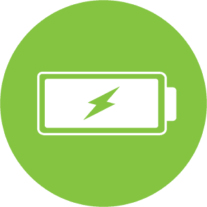 Battery Charge Indicator Icon PNG with transparent background