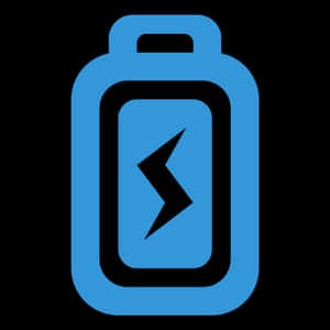 Battery Icon Blueand Black PNG image with transparent background