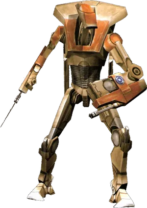 Battle Droid Full Body Render PNG Image