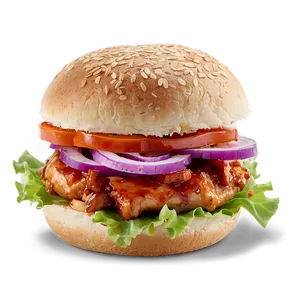 Bbq Chicken Sandwich Delight Png Vsh PNG Image