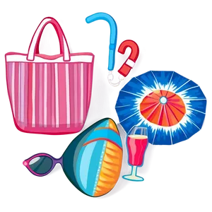 Beach Bag Set Png 06292024 PNG Image