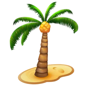 Beach Palm Tree Emoji Png Fcd PNG Image