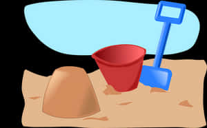 Beach Sandcastle Tools PNG image with transparent background