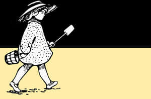 Beach Stroll Illustration PNG image with transparent background