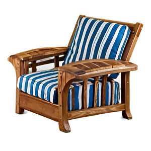 Beach Style Armchair Png 06262024 PNG Image