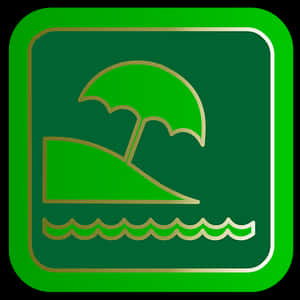 Beach Umbrellaand Water Icon PNG image with transparent background