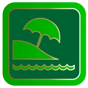 Beach Umbrellaand Water Icon PNG Image