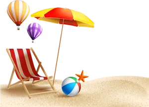 Beach Vacation Clipart PNG Image