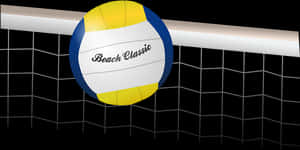 Beach Volleyball Balland Net PNG image with transparent background