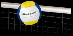 Beach Volleyball Balland Net PNG image with transparent background