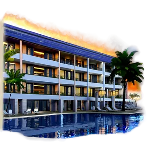 Beachfront Hotel Paradise Png Har PNG Image