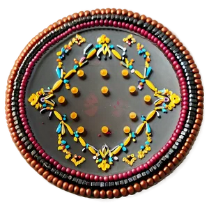 Beaded Coaster Design Png 9 PNG Image