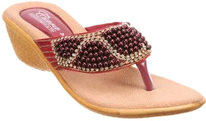 Beaded Flip Flop Sandal PNG Image