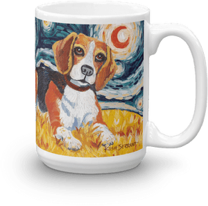 Beagle Starry Night Mug-15oz - Dog, HD Png Download PNG image with transparent background