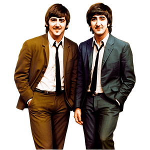 Beatles Cartoon Characters PNG 06232024 PNG image with transparent background