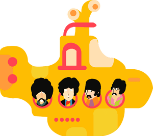 Beatles Vector Yellow Submarine, HD Png Download PNG image with transparent background
