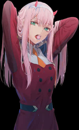 Beautiful Anime Girl, Manga Anime, Anime Art, Zero - Two Darling Render Zero Two PNG image with transparent background