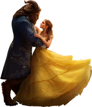 Beautyandthe Beast Dance PNG Image