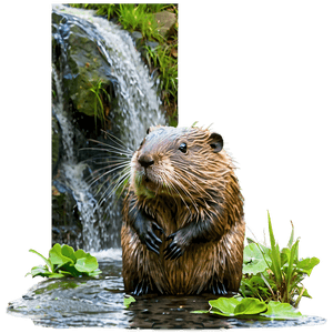 Beaver Building Dam PNG oci PNG image with transparent background