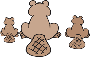 Happy Family Clipart 24, Buy Clip Art - Canadian Beaver Throw Blanket PNG image with transparent background