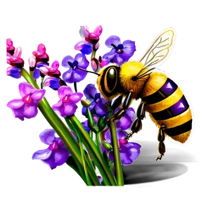 Bee In Garden Png 06252024 PNG Image