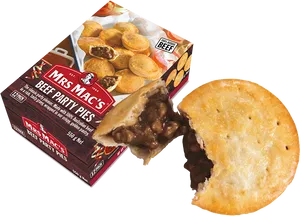 Beef Party Pies Packagingand Product PNG Image