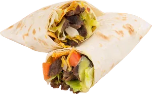 Beef Shawarma Wrap Delicious Filling.jpg PNG Image