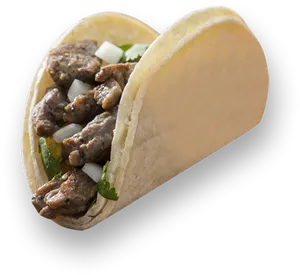 Beef Taco Black Background PNG Image