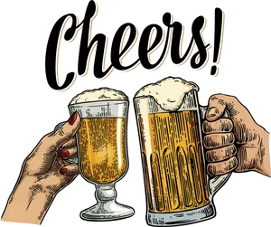 Beer Cheers Toast Illustration PNG Image