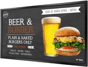 Invoke Digital Signage Digital Screen For Porterhouse - Cheeseburger, HD Png Download PNG image with transparent background