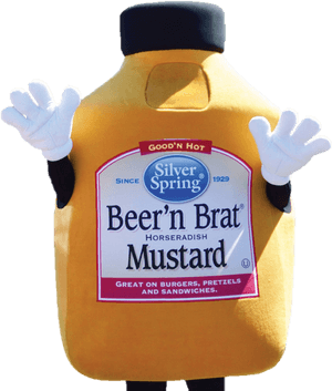 Beern Brat Horseradish Mustard Costume PNG with transparent background