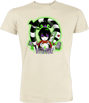 Psychodelicia Beetlejuice T Shirt Stanley T Shirt Beige - Beetlejuice Kid Shirts PNG image with transparent background