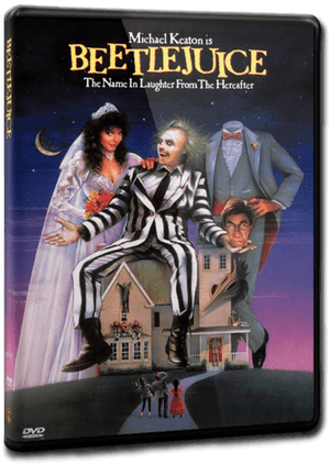 Michael Keaton And Beetlejuice Photograph - Beetlejuice Dvd Cover PNG image with transparent background